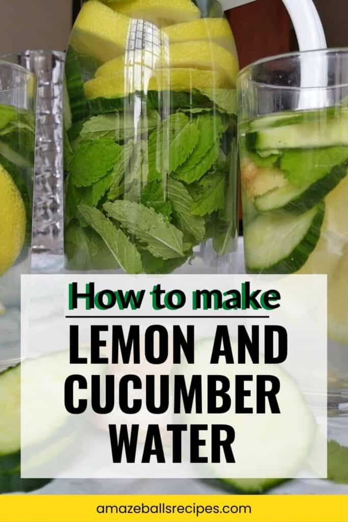how to make lemon and cucumber water